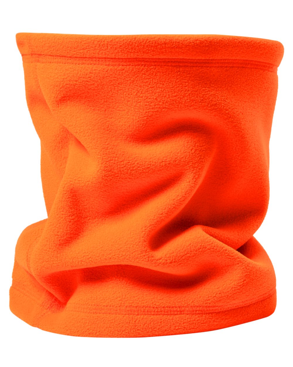 Orange coloured Deerhunter Fleece Neck Tube on white background 