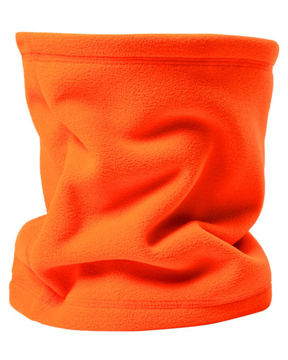 Orange coloured Deerhunter Fleece Neck Tube on white background 