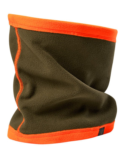 Orange coloured Deerhunter Fleece Neck Tube on white background 