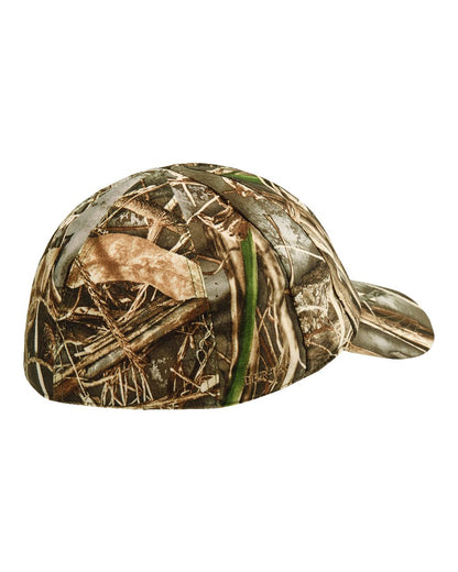 Realtree Max-7 coloured Deerhunter Game Cap with Safety on white background 