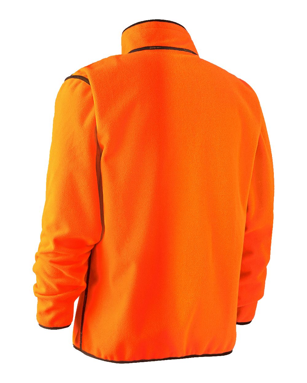 Canteen Orange coloured Deerhunter Gamekeeper Reversible Bonded Fleece Jacket on white background 