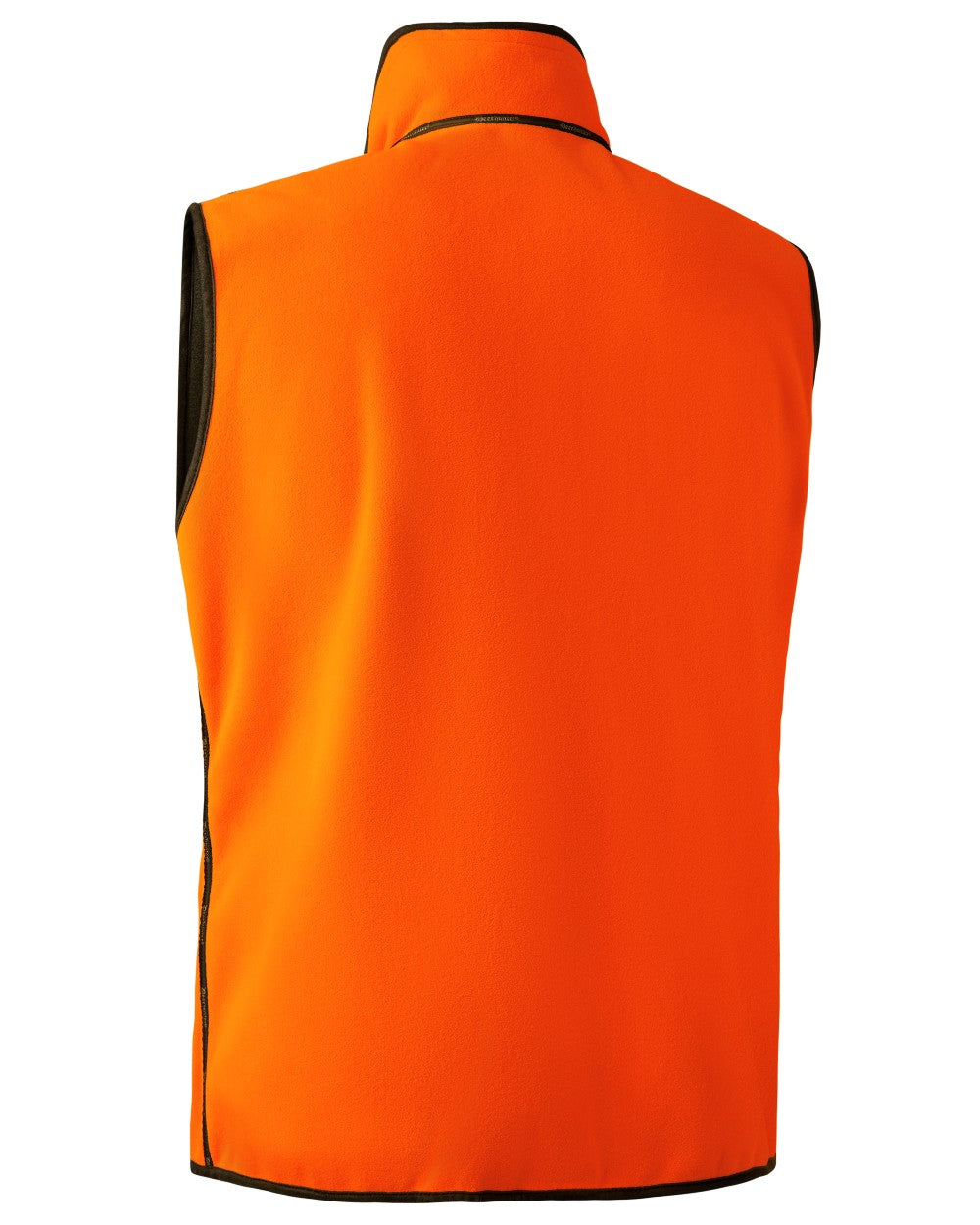 Safety Orange coloured Deerhunter Gamekeeper Reversible Fleece Waistcoat on white background 