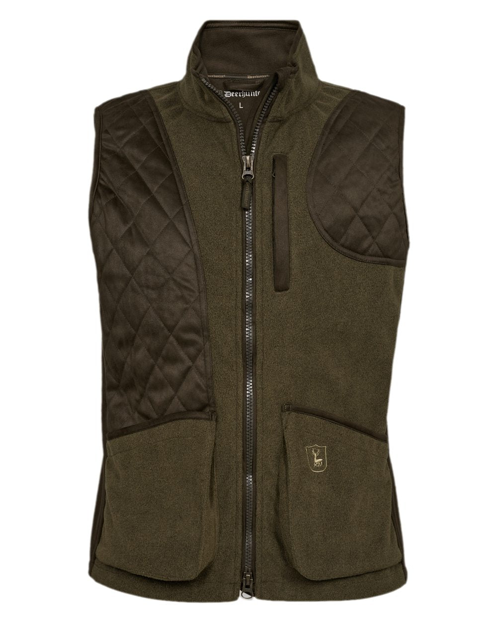 Graphite Green Coloured Deerhunter Gamekeeper Shooting Waistcoat on white background 