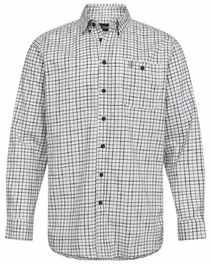 Blue Check Coloured Deerhunter Gavin Shirt on white background 
