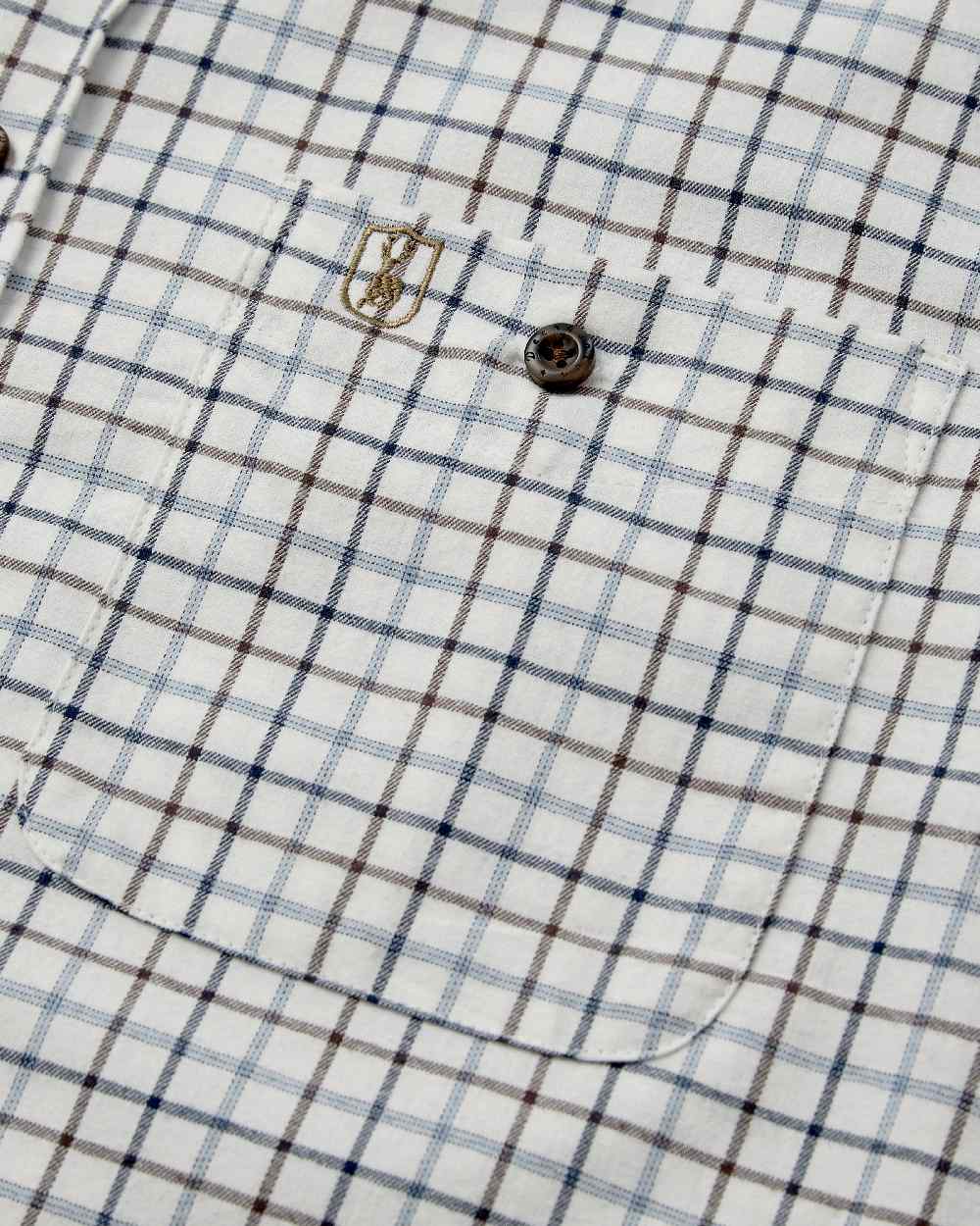 Blue Check Coloured Deerhunter Gavin Shirt on white background 