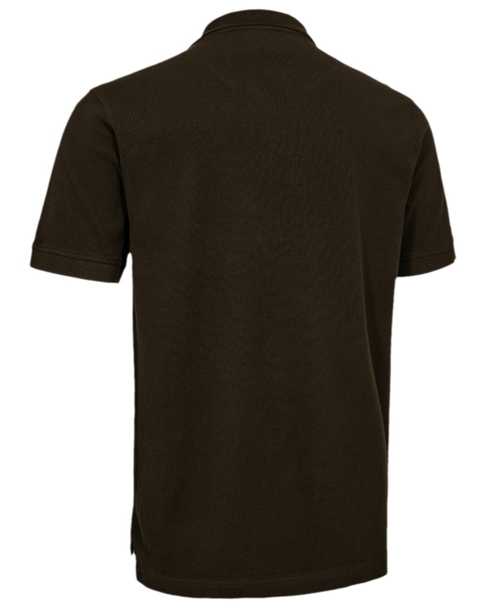 Otter Brown Coloured Deerhunter Griffin Polo Shirt on white background 