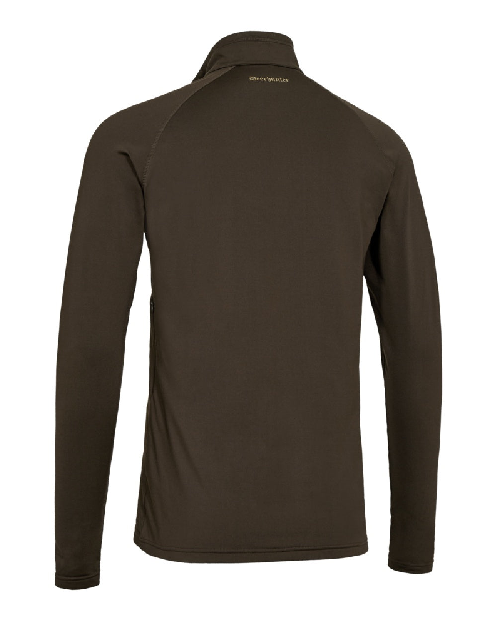 Wood Coloured Deerhuner Heat Game Half Zip Undershirt on White Background  