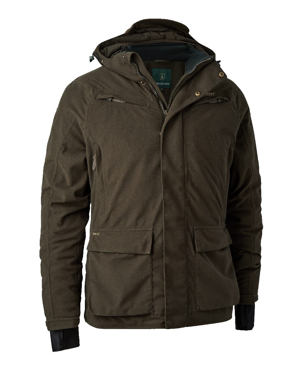 Wood coloured Deerhunter Heat Game Jacket on white background 