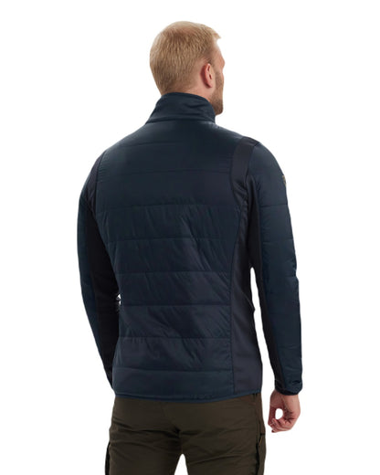 Dark Blue coloured Deerhunter Heat Padded Jacket on white background 