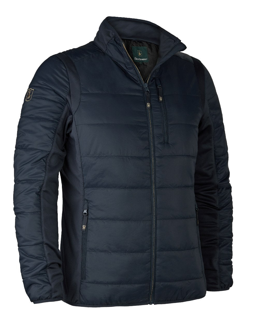 Dark Blue coloured Deerhunter Heat Padded Jacket on white background 