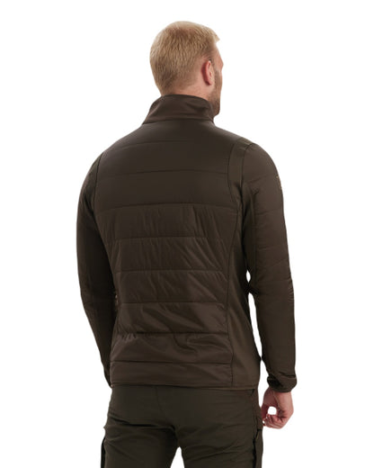 Wood coloured Deerhunter Heat Padded Jacket on white background 