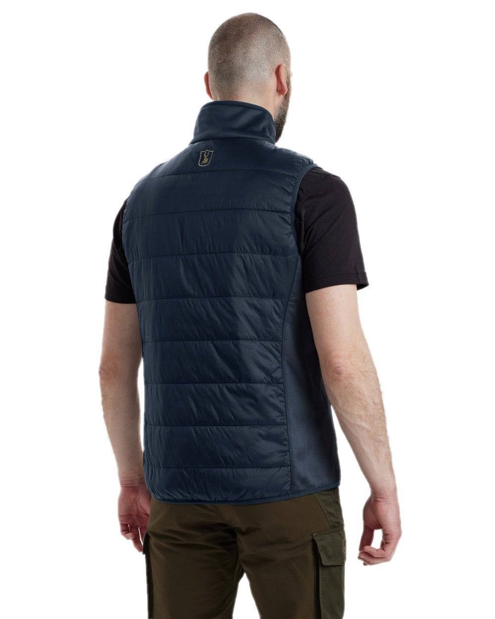 Dark Blue Coloured Deerhunter Heat Padded Waistcoat on white background 