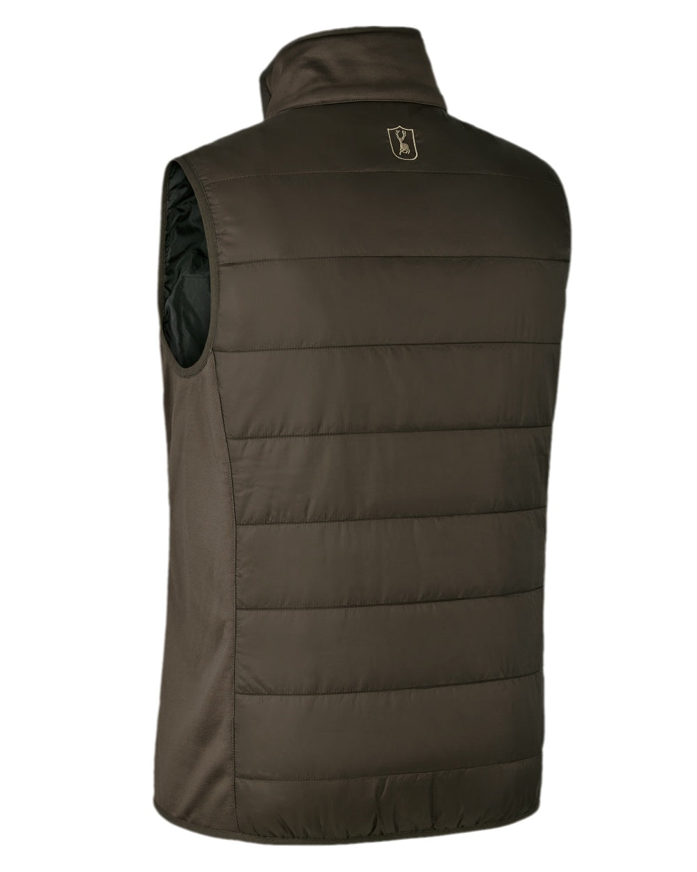 Wood Coloured Deerhunter Heat Padded Waistcoat on white background 