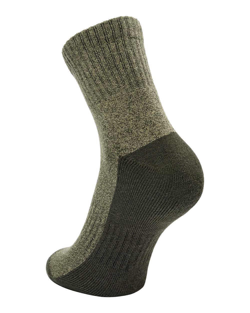 Green coloured Deerhunter Hemp Mix Ankle Socks on white background 