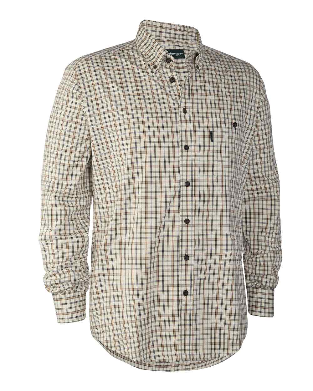 Green Check coloured Deerhunter Henry Shirt on white background 