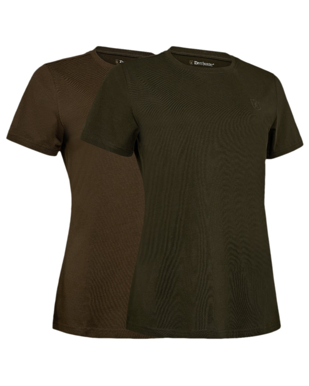 Fallen Leaf Timber Coloured Deerhunter Lady 2-Pack T-Shirt on white background 