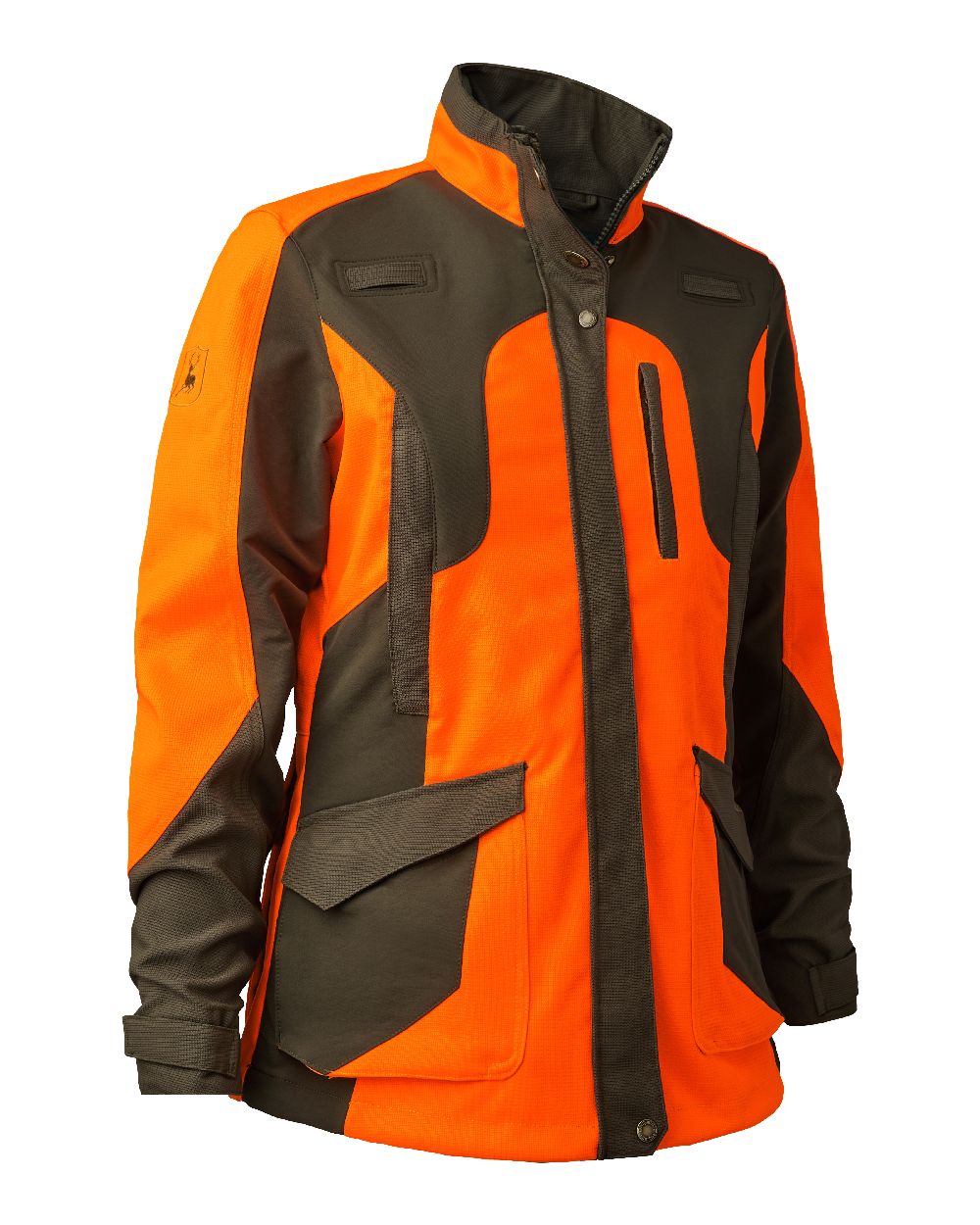 Orange coloured Deerhunter Lady Ann Extreme Jacket on white background 