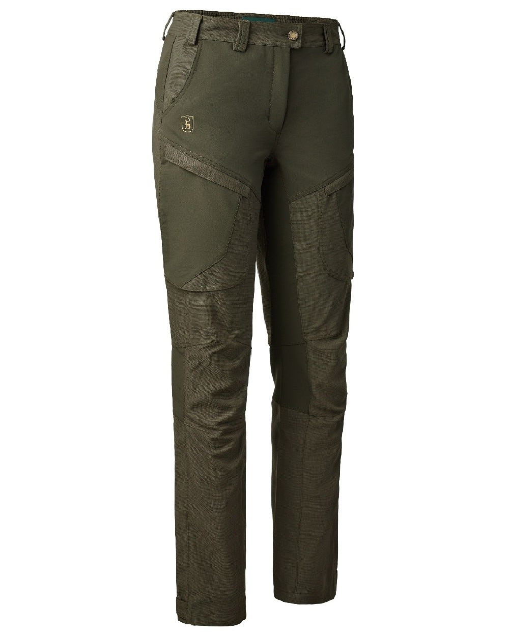 Palm Green coloured Deerhunter Lady Ann Extreme Trousers on white background 