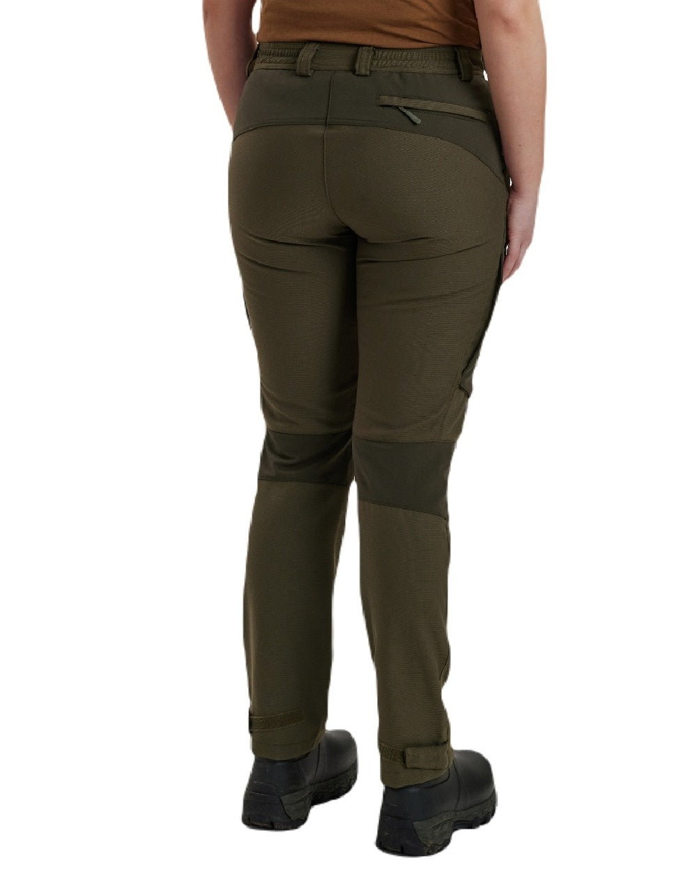 Palm Green coloured Deerhunter Lady Ann Extreme Trousers on white background 