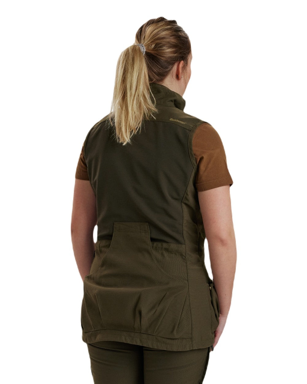 Palm Green coloured Deerhunter Lady Ann Extreme Waistcoat on white background 