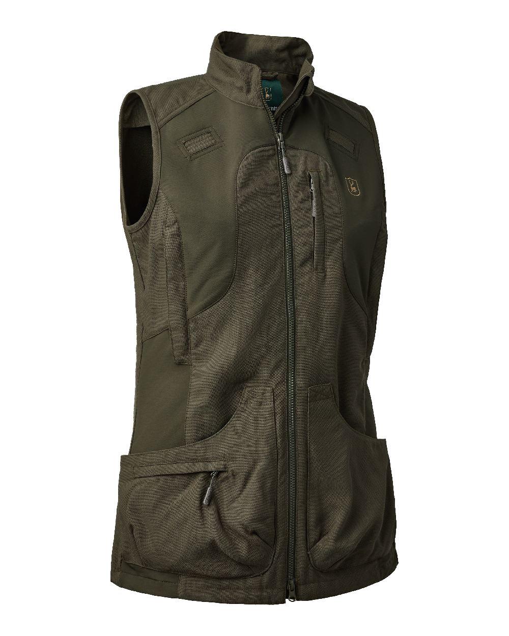 Palm Green coloured Deerhunter Lady Ann Extreme Waistcoat on white background 