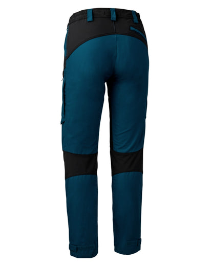 Pacific Blue coloured Deerhunter Lady Ann Trousers Clearance on white background 