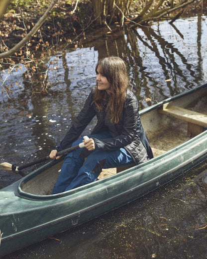 Pacific Blue coloured Deerhunter Lady Ann Trousers Clearance on stream background 