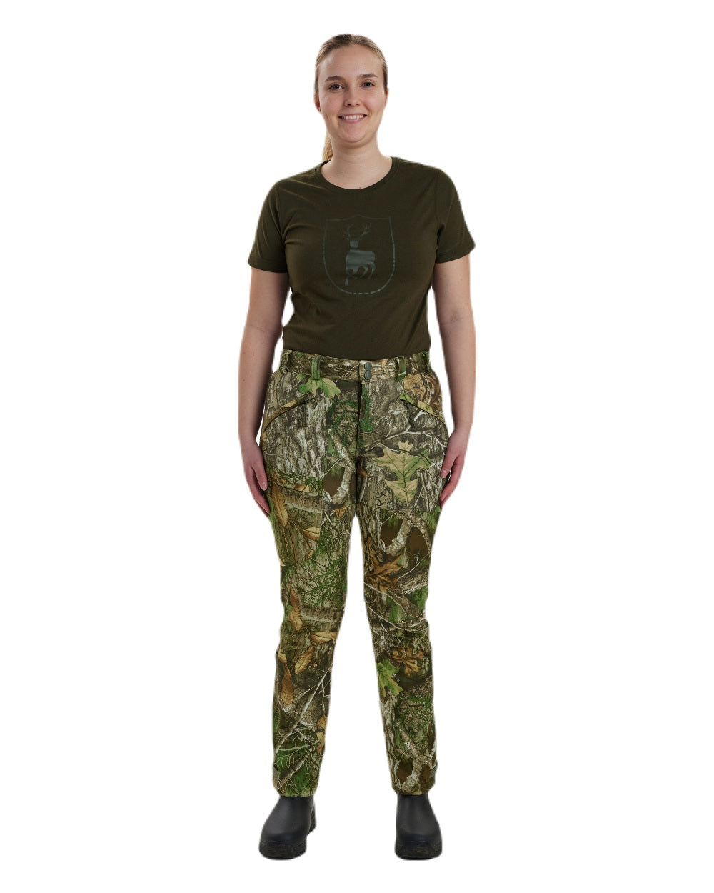 Realtree Adapt coloured Deerhunter Lady April Trousers on white background 