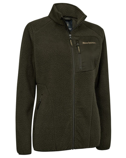 Forest Green coloured Deerhunter Lady Atlas Fleece Jacket on white background 