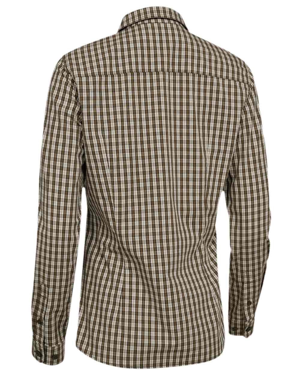 Brown Check Coloured Deerhunter Lady Bridget Shirt on white background 