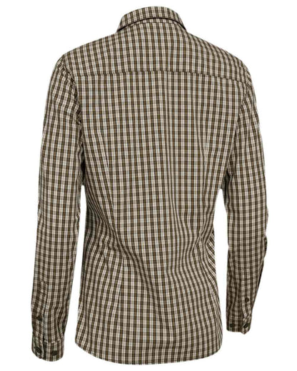 Brown Check Coloured Deerhunter Lady Bridget Shirt on white background 