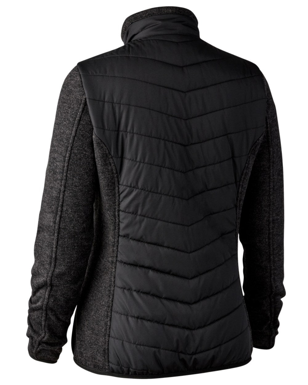 Black Coloured Deerhunter Lady Caroline Padded Jacket on white background 