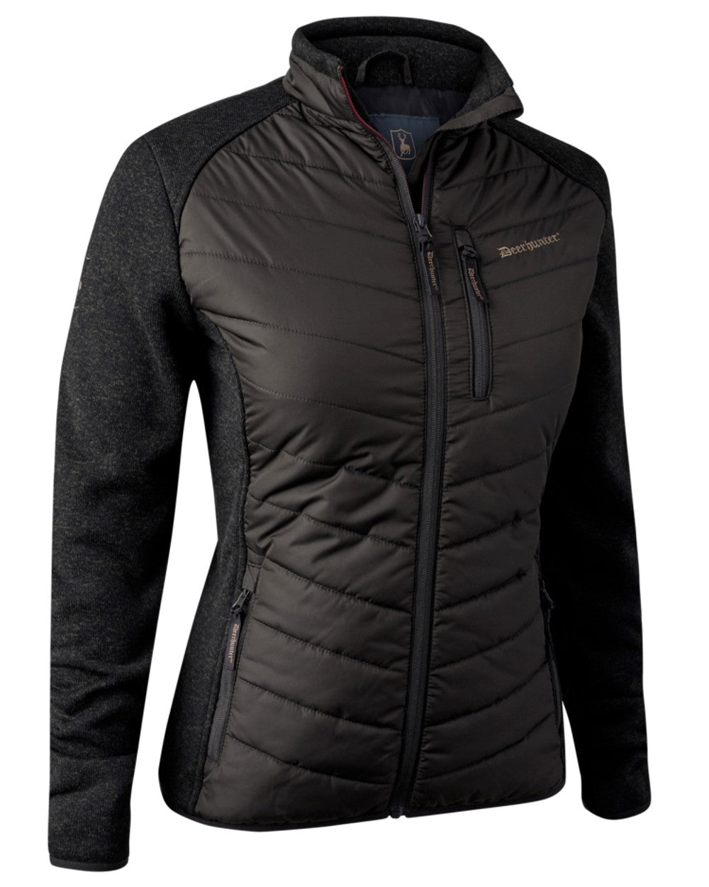 Brown Leaf coloured Deerhunter Lady Caroline Padded Jacket on white background 