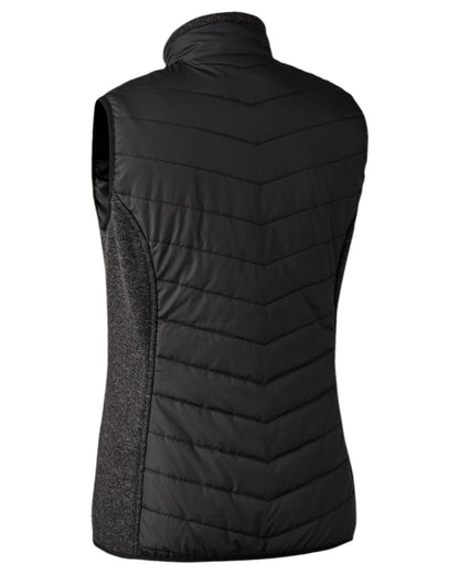 Black Coloured Deerhunter Lady Caroline Padded Waistcoat on white background 