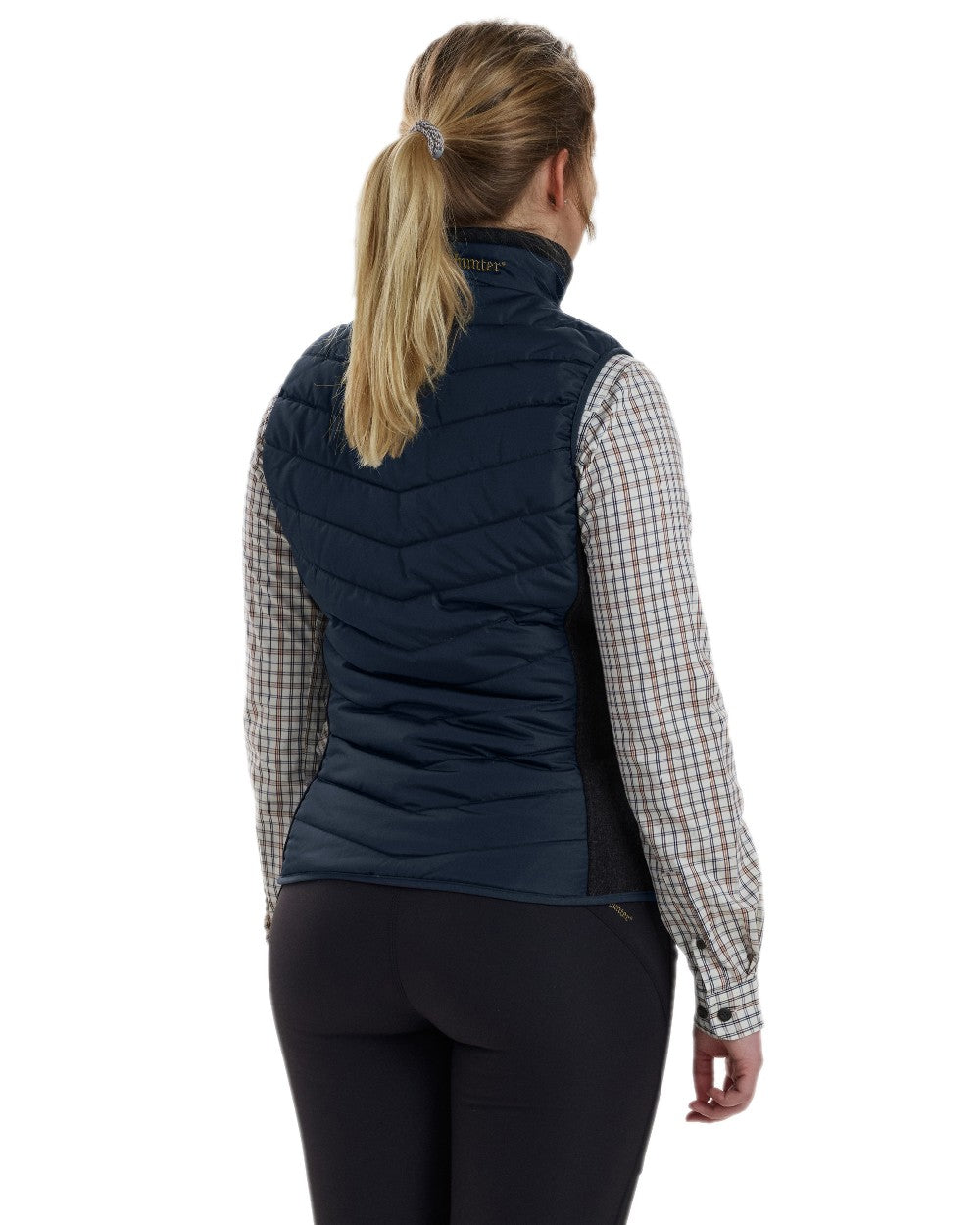 Dark Blue Coloured Deerhunter Lady Caroline Padded Waistcoat on white background 