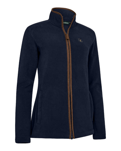 Dark Blue Coloured Deerhunter Lady Cumbria Fleece Jacket on White Background 