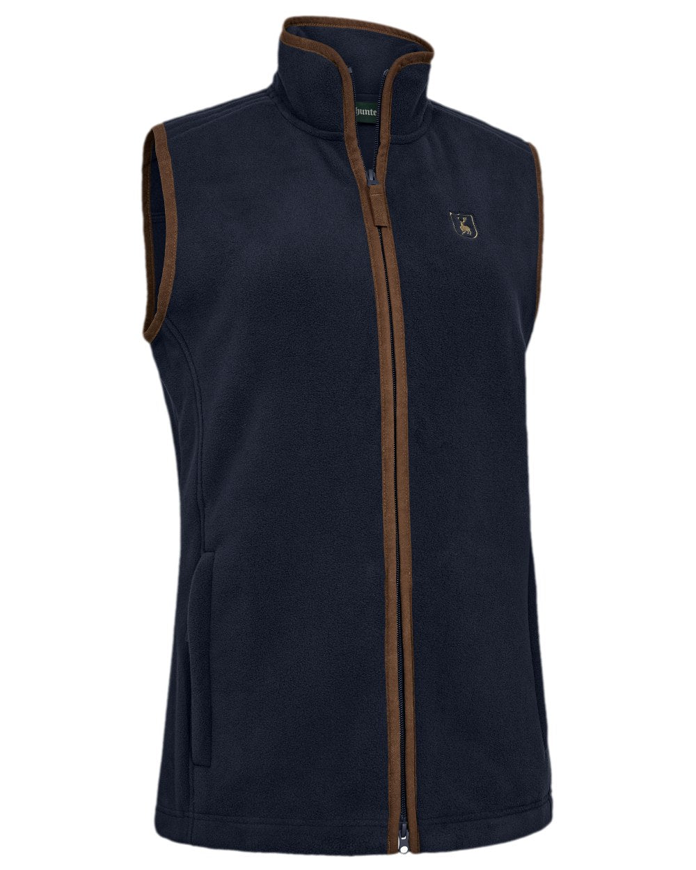 Dark Blue Coloured Deerhunter Lady Cumbria Fleece Waistcoat on white background 