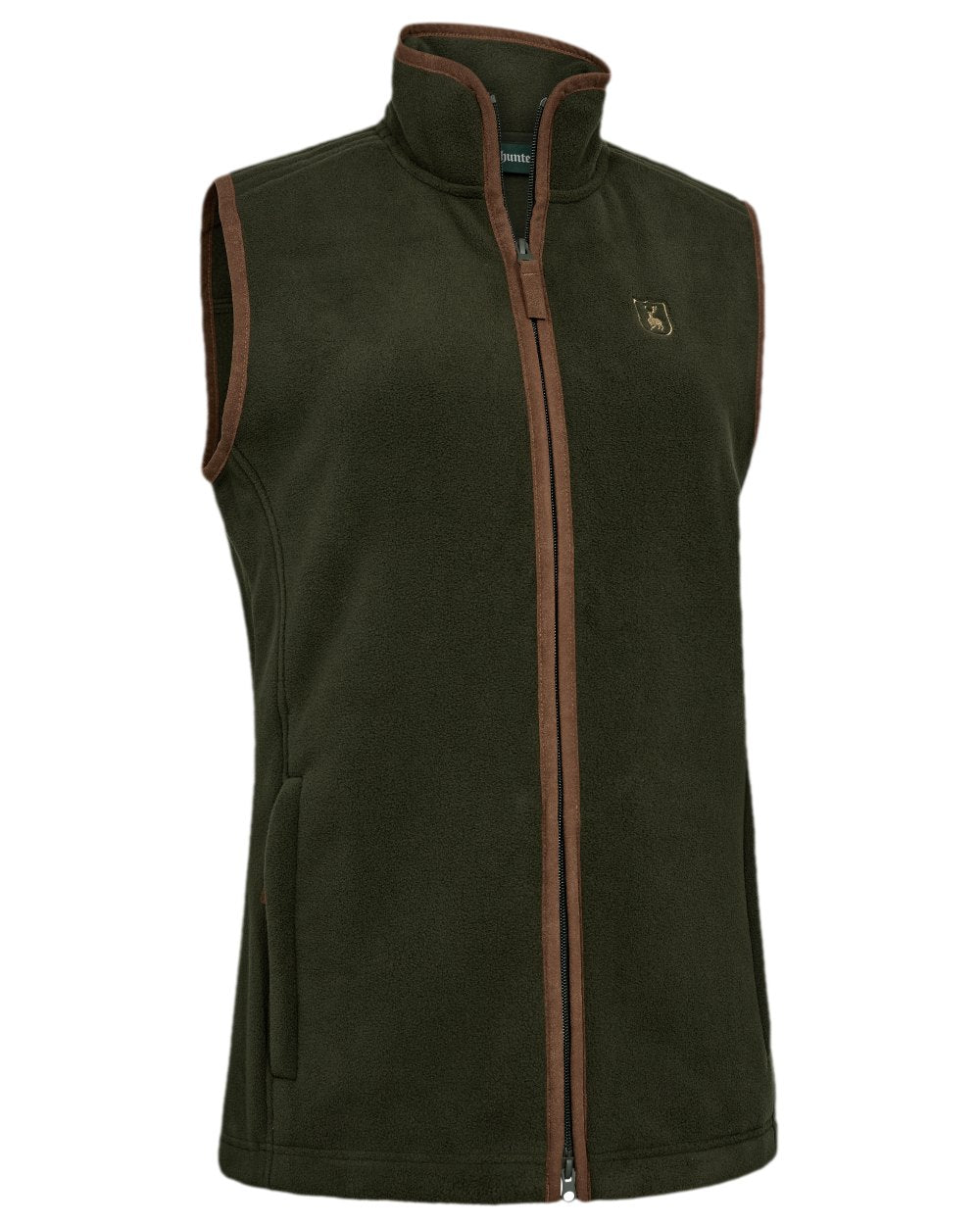 Forest Ember Coloured Deerhunter Lady Cumbria Fleece Waistcoat on white background 