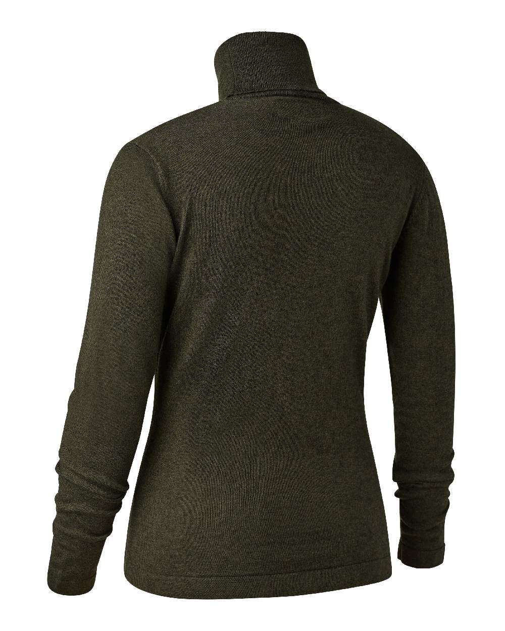 Green Melange coloured Deerhunter Lady Darlington Roll Neck on white background 