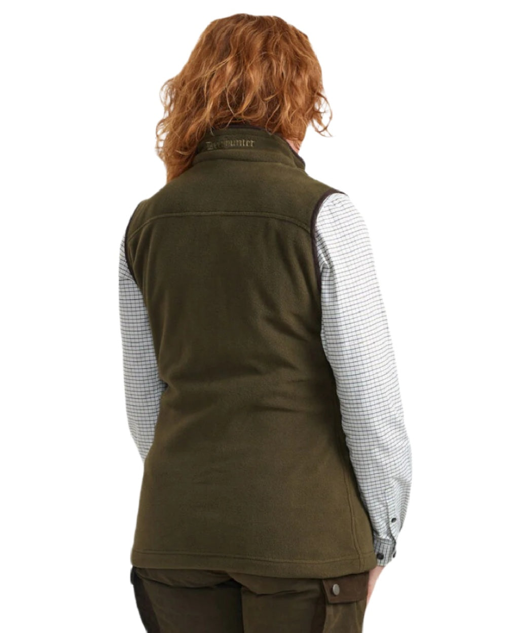 Tarmac Green Coloured Deerhunter Lady Eagle Fleece Waistcoat on white background 