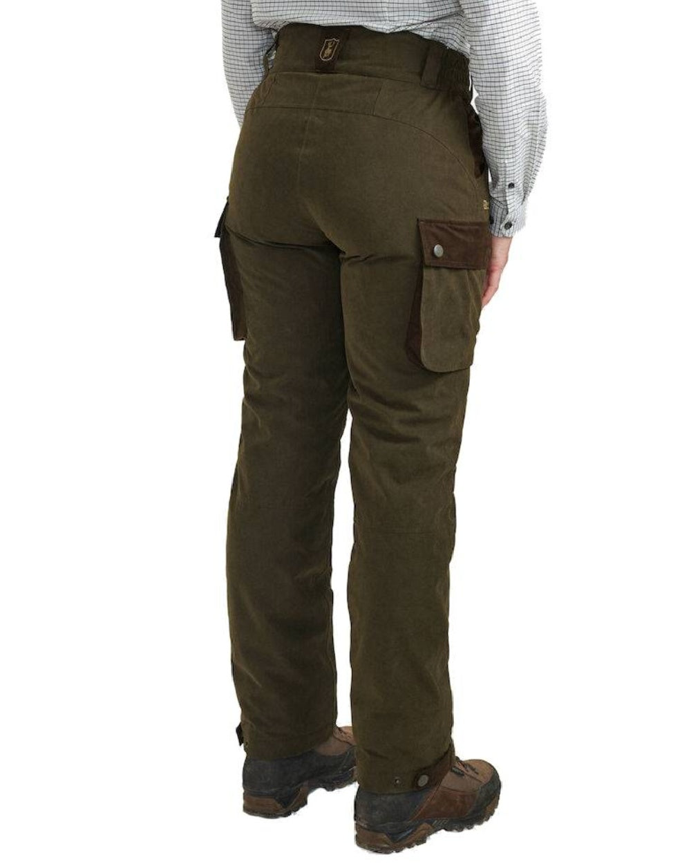 Tarmac Green coloured Deerhunter Lady Eagle Trousers on white background 