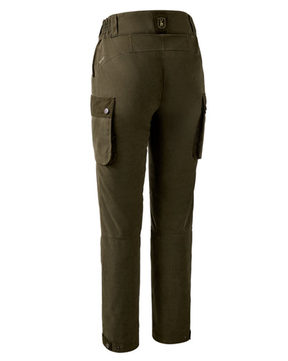 Tarmac Green coloured Deerhunter Lady Eagle Trousers on white background 