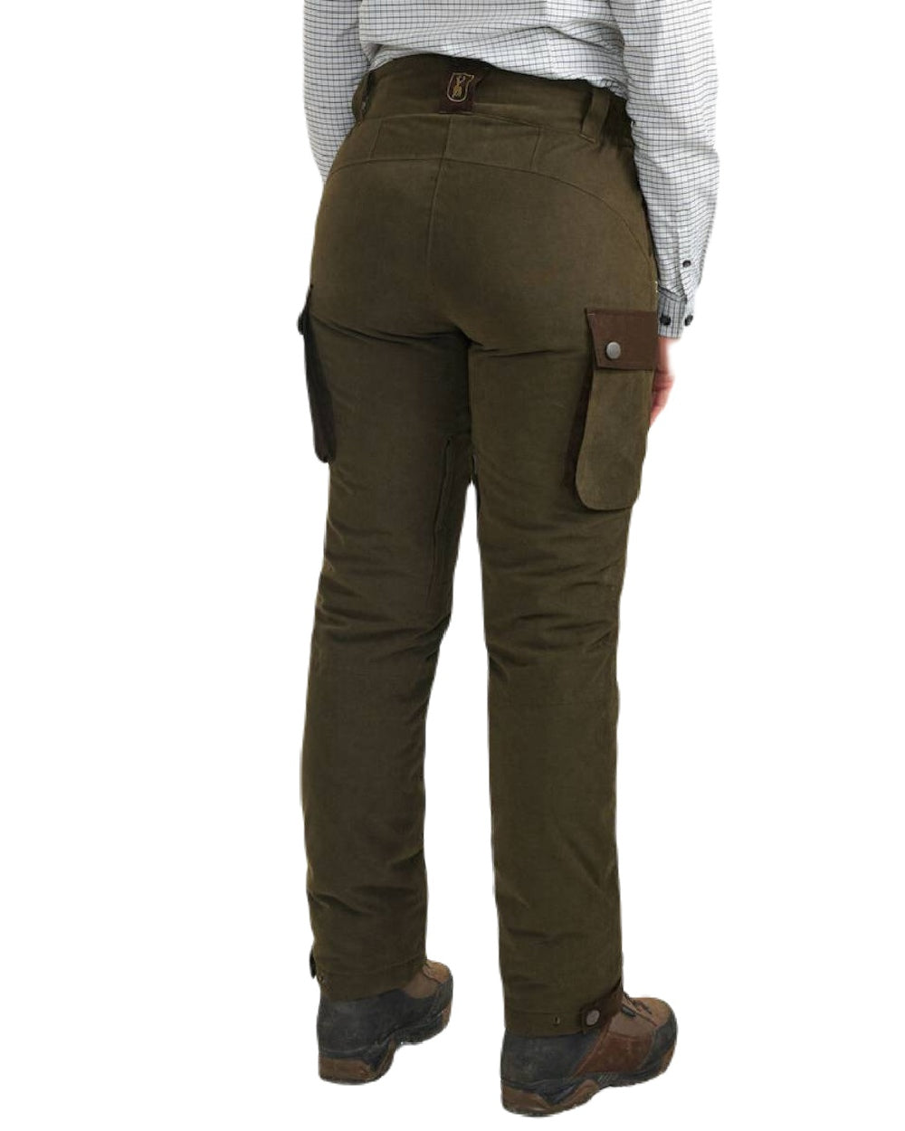 Tarmac Green coloured Deerhunter Lady Eagle Winter Trousers on white background 