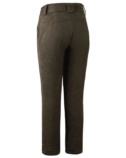 Walnut coloured Deerhunter Lady Estelle Winter Trousers on white background 