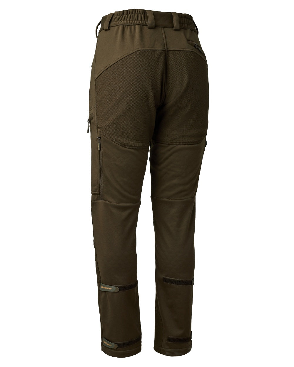 Art Green coloured Deerhunter Lady Excape Softshell Trousers on white background 