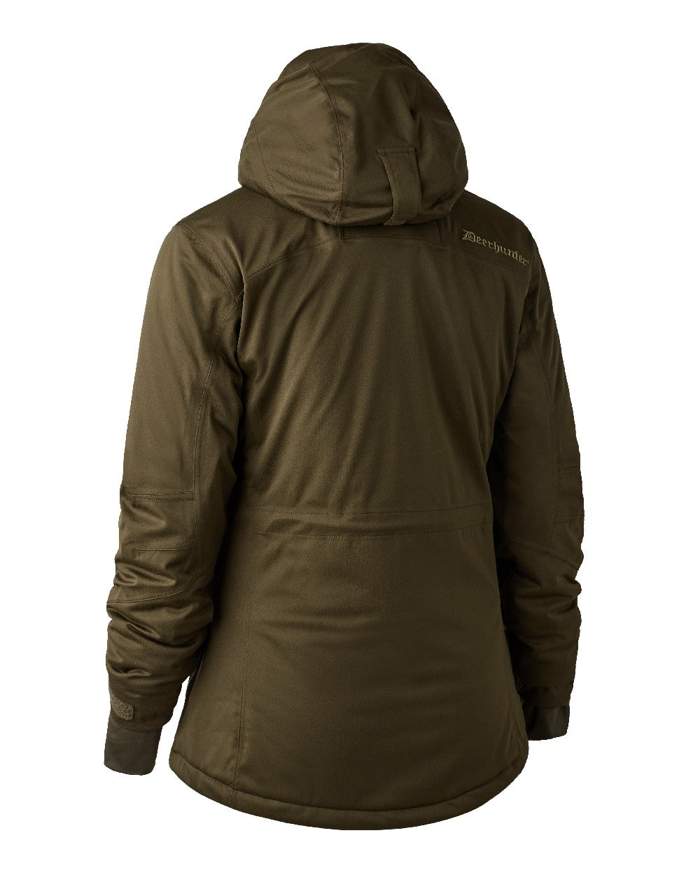 Art Green coloured Deerhunter Lady Excape Winter Jacket on white background 