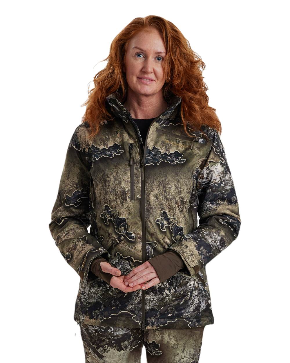 Realtree Excape coloured Deerhunter Lady Excape Winter Jacket on white background 