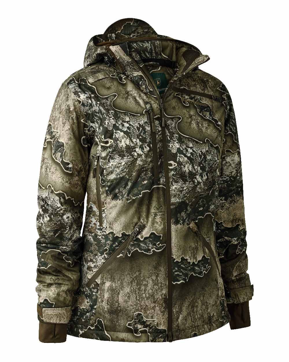 Realtree Excape coloured Deerhunter Lady Excape Winter Jacket on white background 
