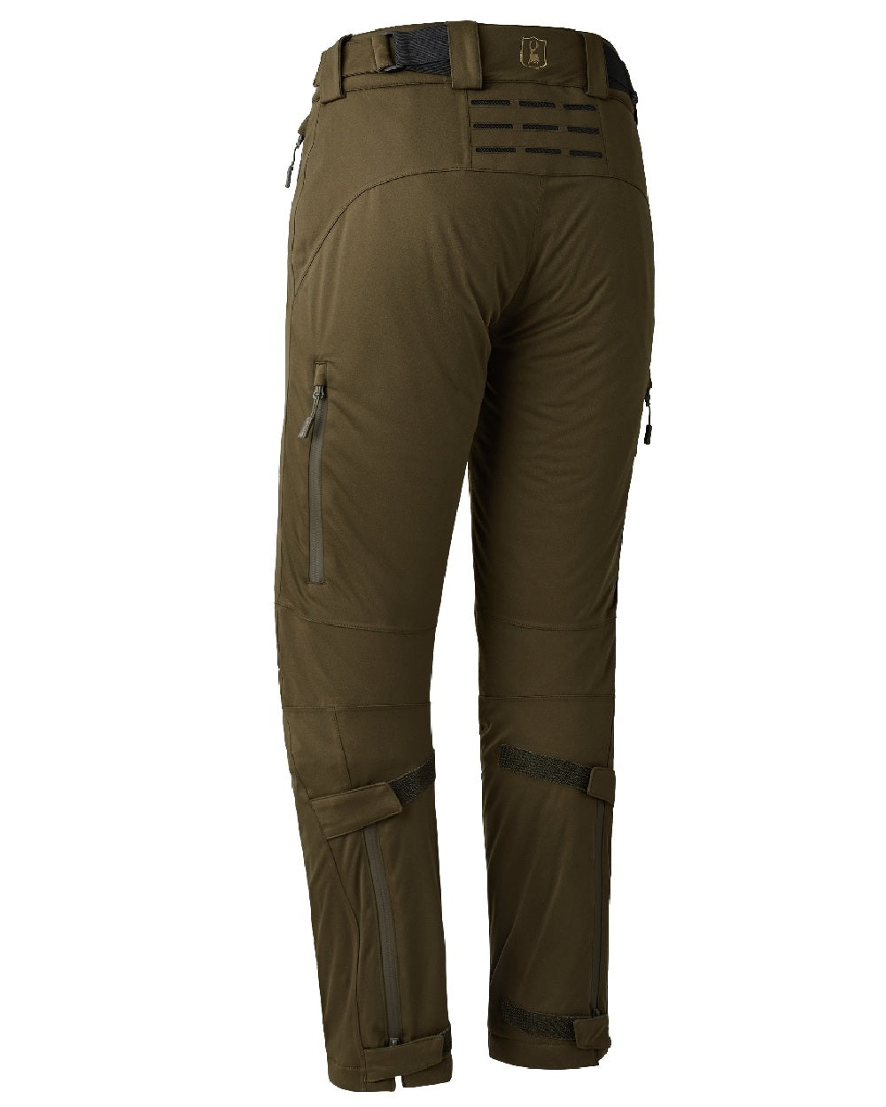 Art Green coloured Deerhunter Lady Excape Winter Trousers on white background 