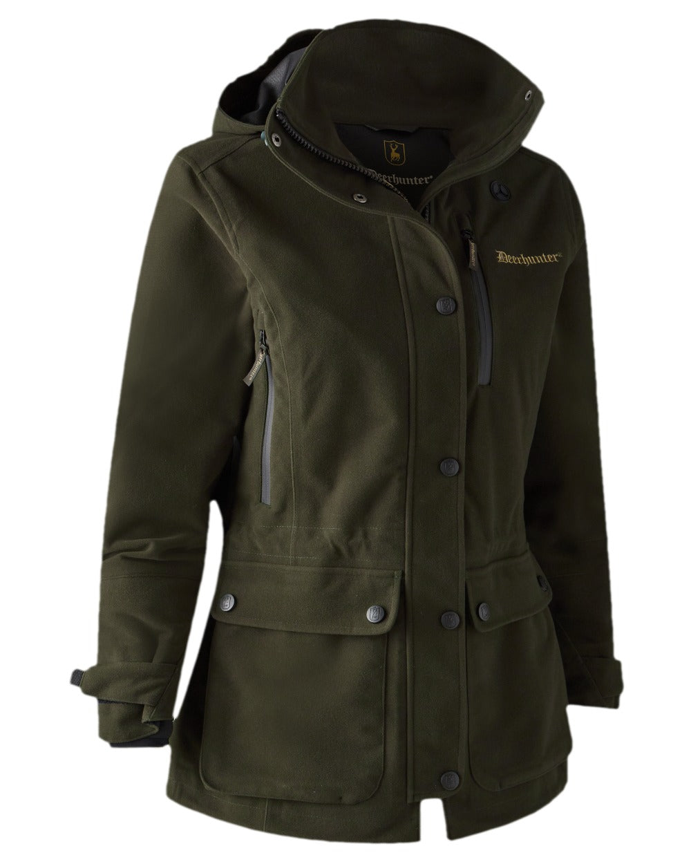 Peat Coloured Deerhunter Lady Gabby Jacket on white background 